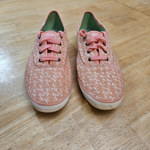 Keds sneaker coral floral print womens size 8.5 - Picture 2 of 13